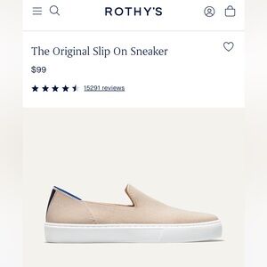 Rothy’s original slip on sneaker. Brand new women’s 7.5